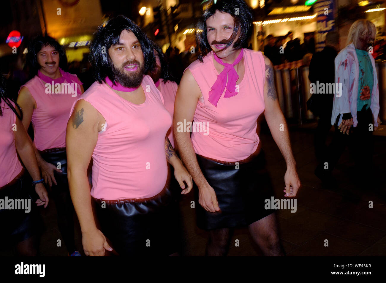 People celebrating, Halloween, Leicester Square, London, Britain Stock