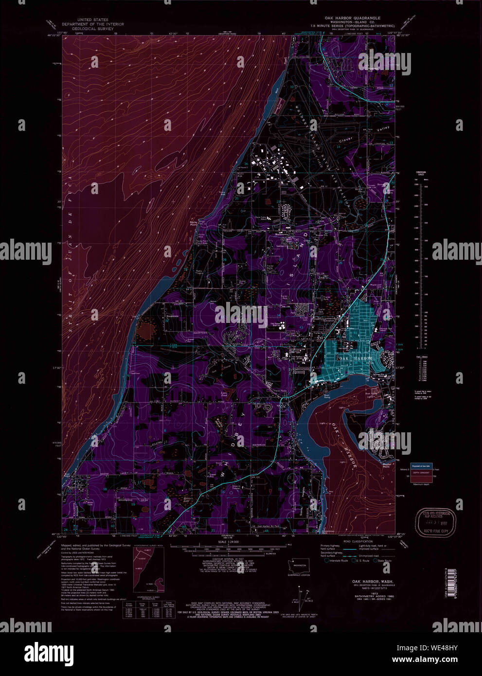 Map of oak harbor hires stock photography and images Alamy