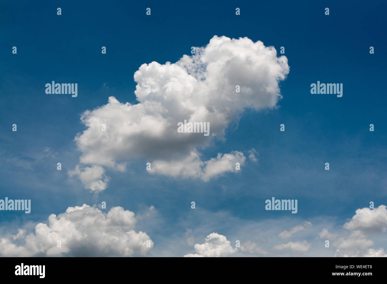 beautiful blue sky with puffy white cloud Stock Photo - Alamy