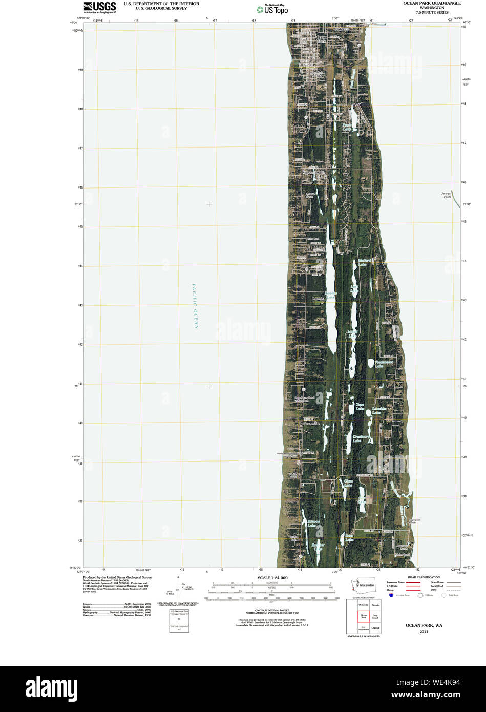 Ocean park washington map Cut Out Stock Images & Pictures Alamy