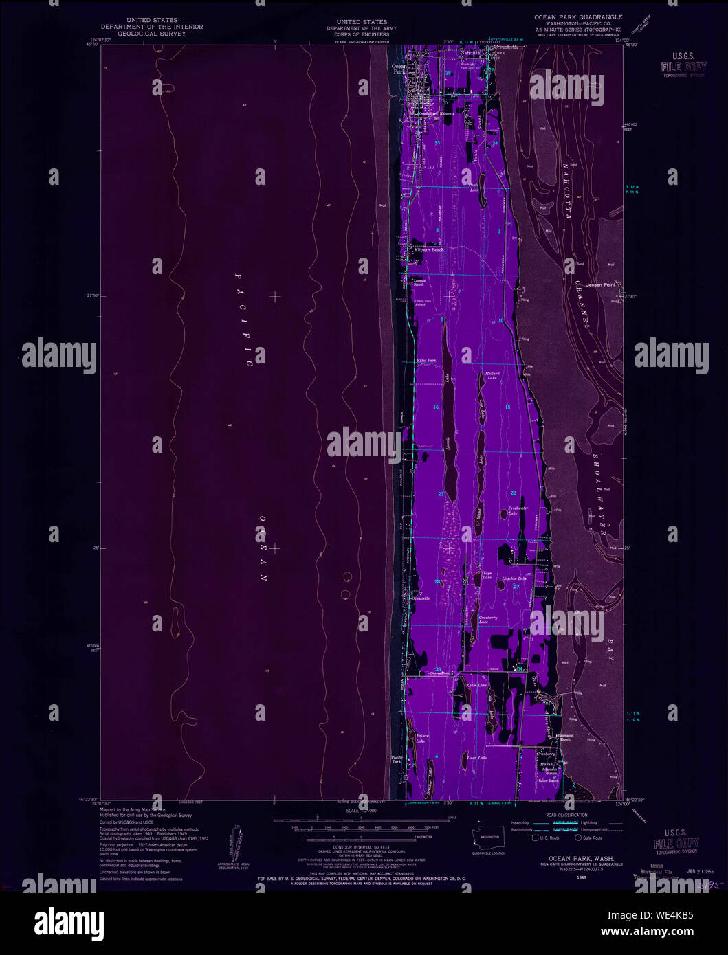 Ocean park washington map hires stock photography and images Alamy
