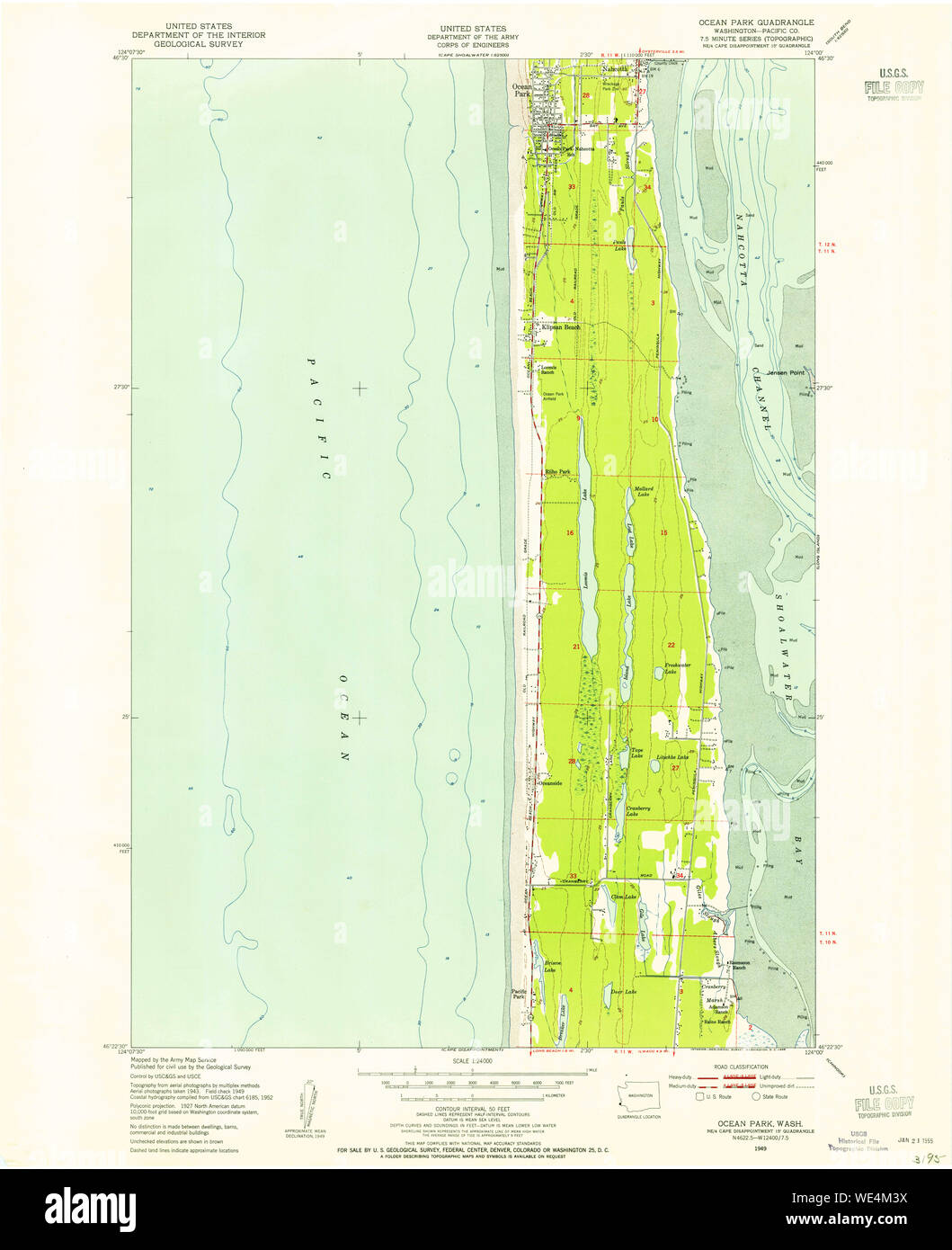 Ocean park washington map hires stock photography and images Alamy