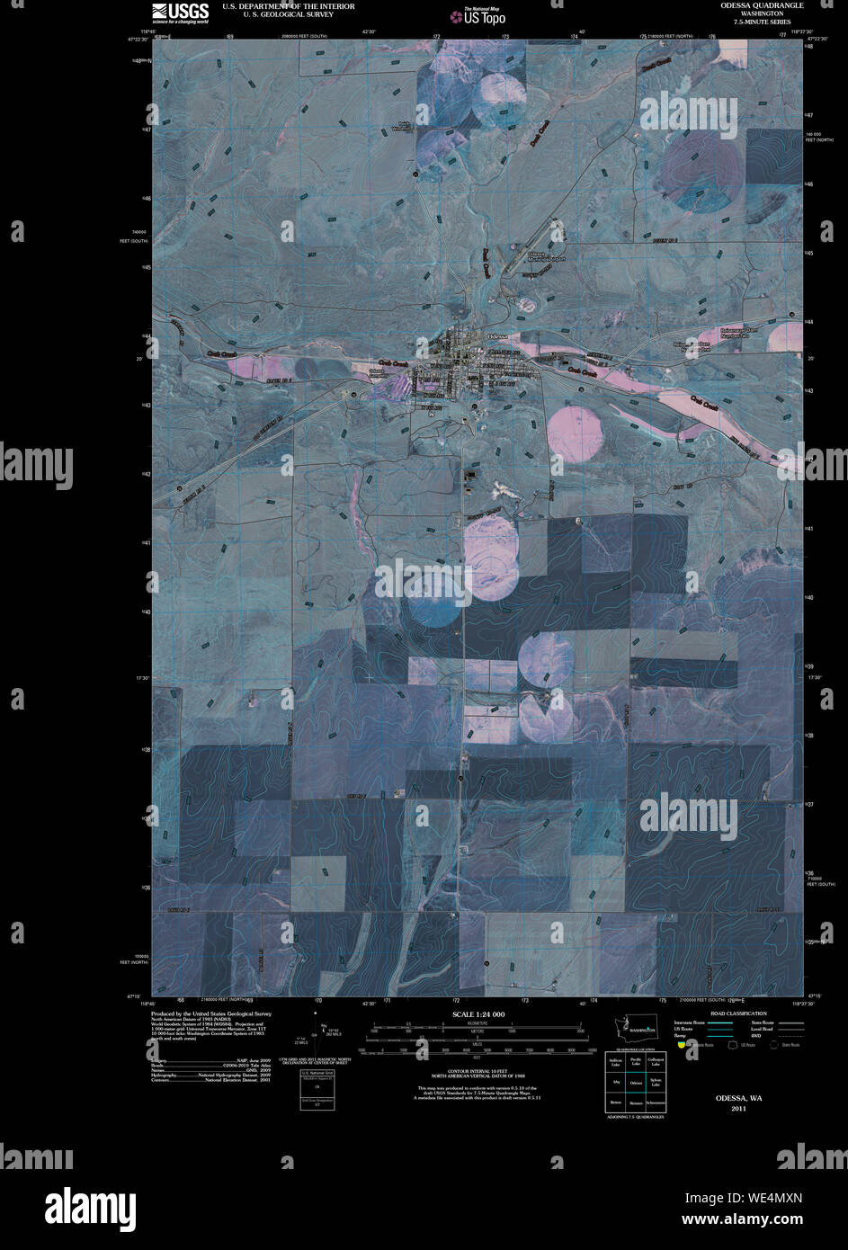 Odessa washington map hires stock photography and images Alamy