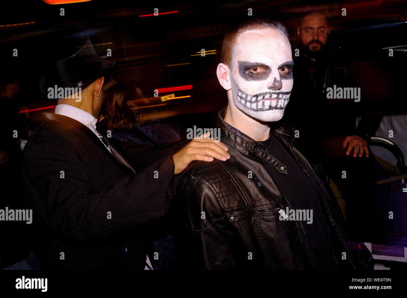 People celebrating, Halloween, Charing Cross Road, London, Britain