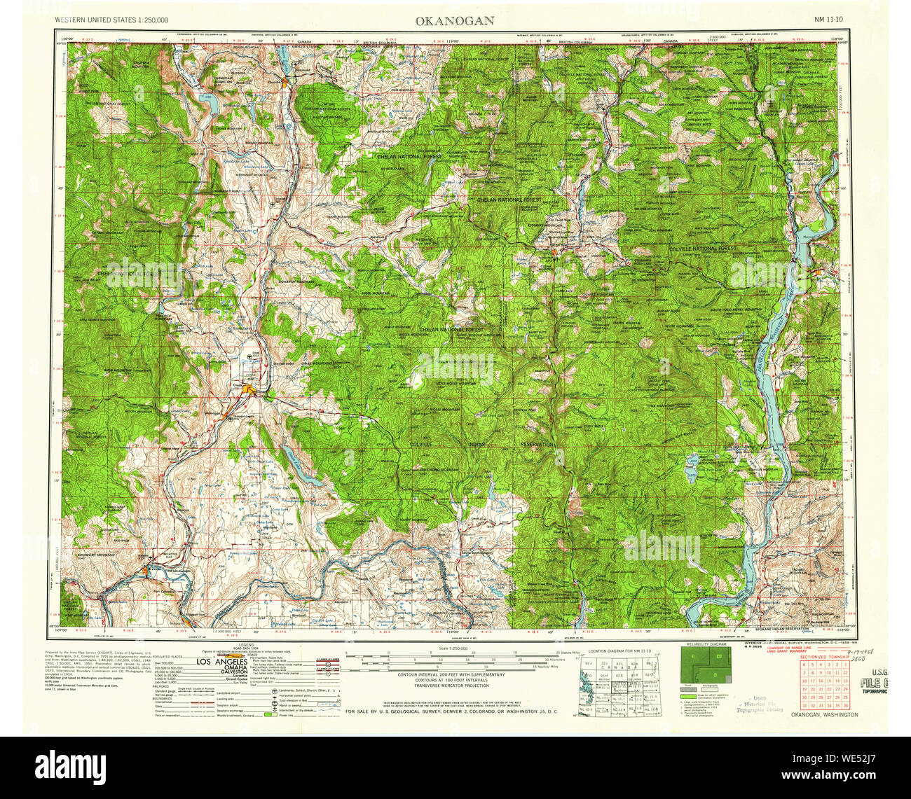 Map of okanogan hires stock photography and images Alamy