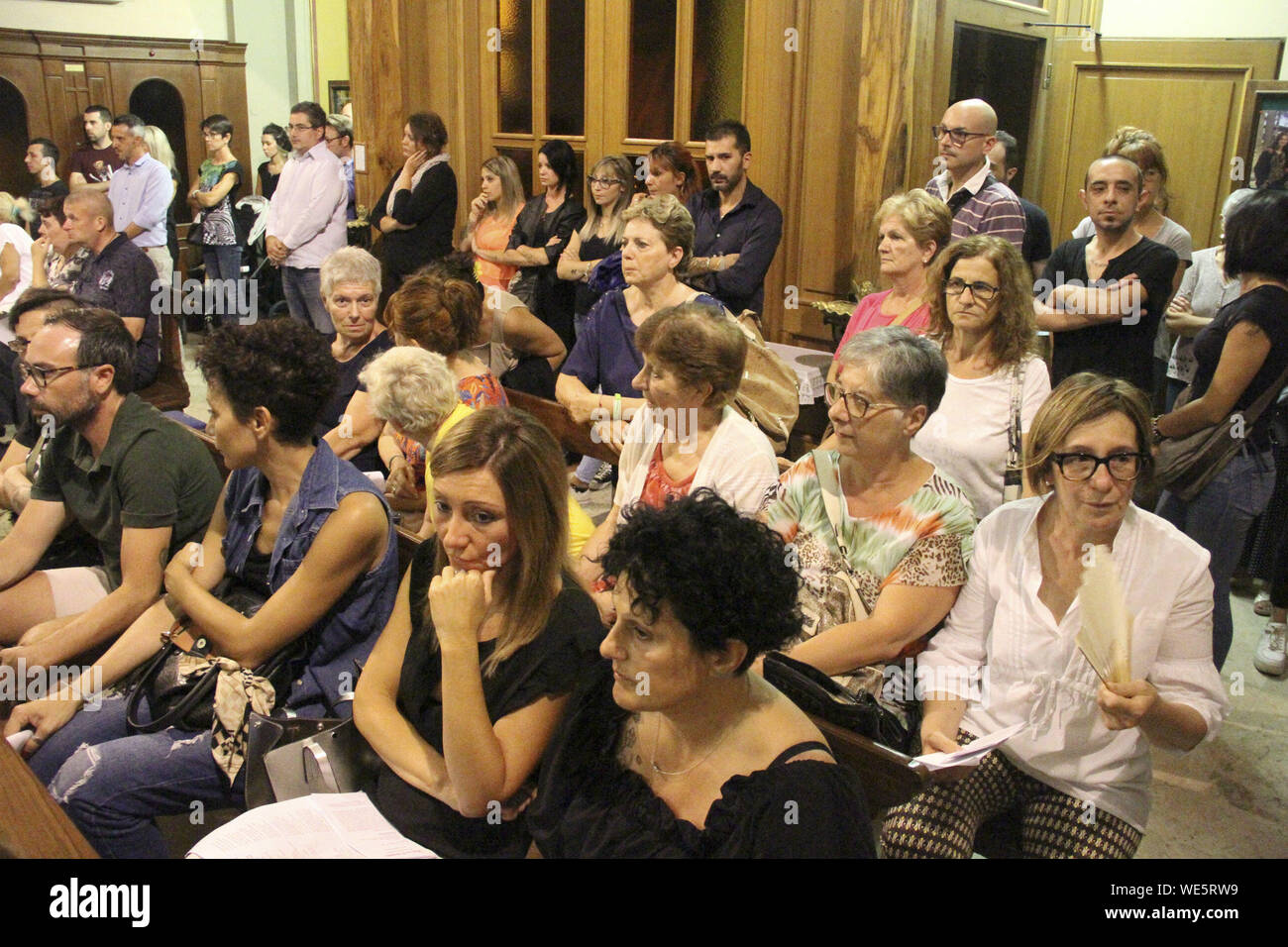 Prayer Vigil For Andrea Zamperoni The Chef Found Dead In New York At The Church Of Zorlesco Di Casalpusterlengo Editorial Usage Only Stock Photo Alamy