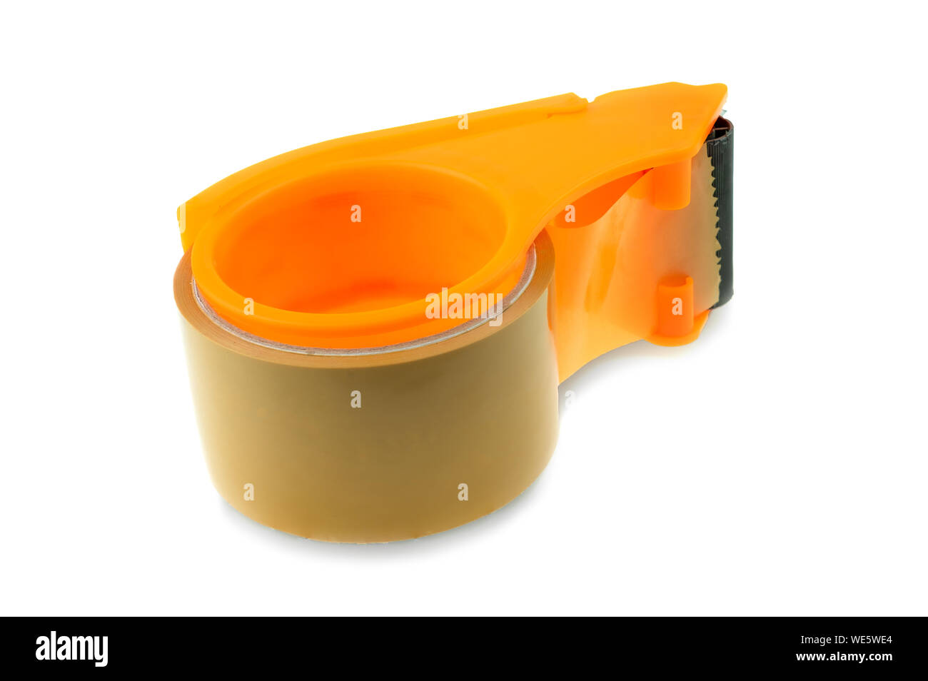 handle cutter adhesive tape sealing machine packing at white background