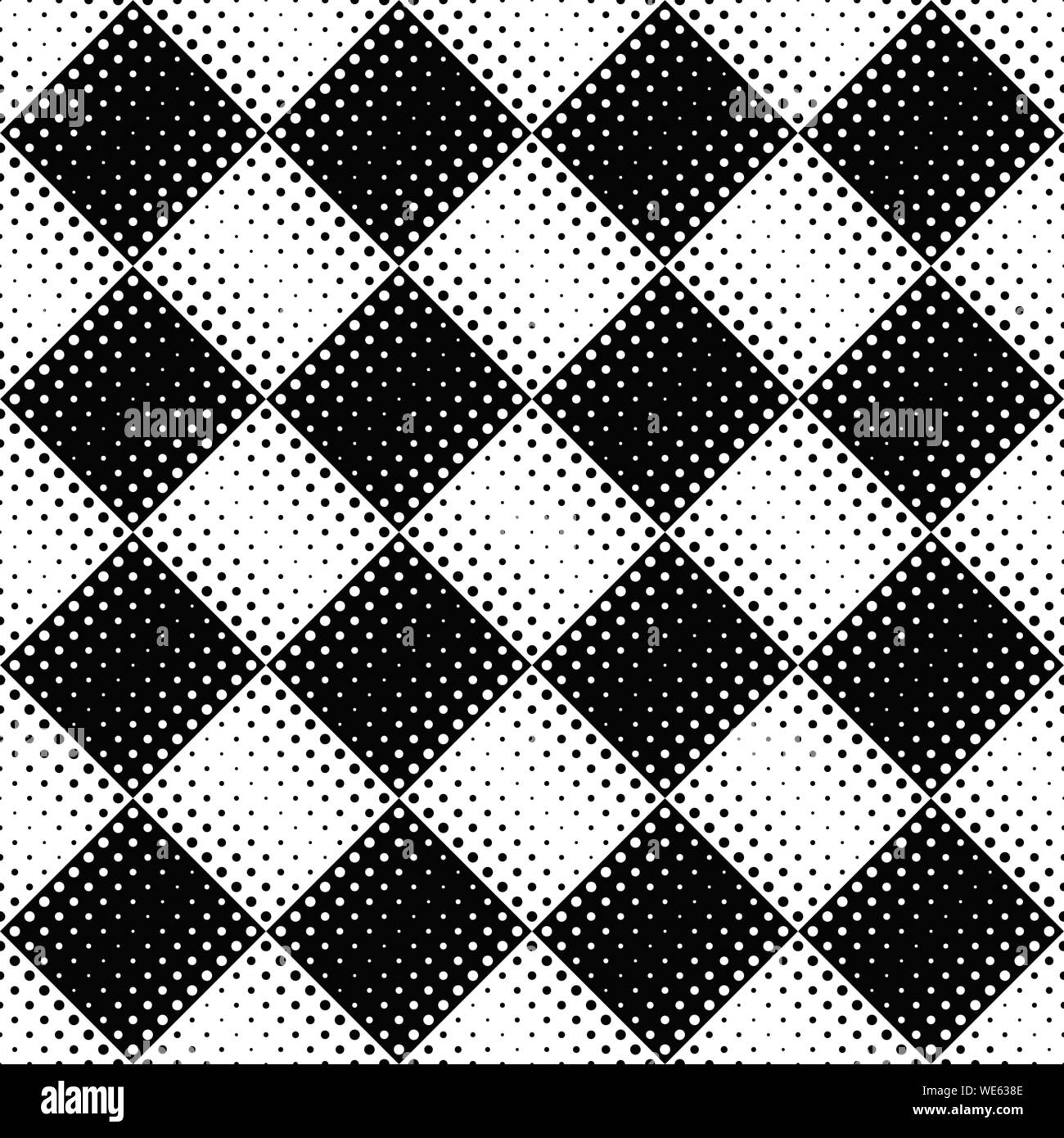 Black and white seamless dot pattern background - abstract monochrome ...