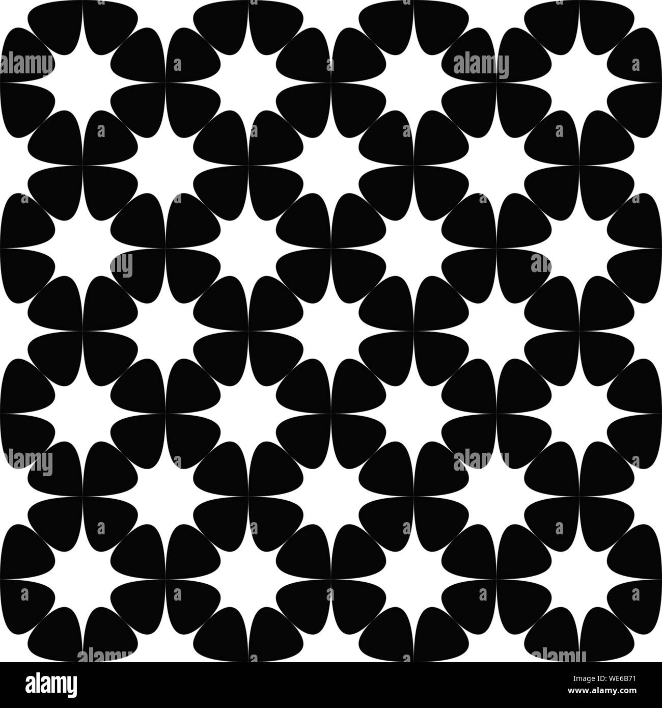 Geometrical seamless star pattern background design - abstract black ...