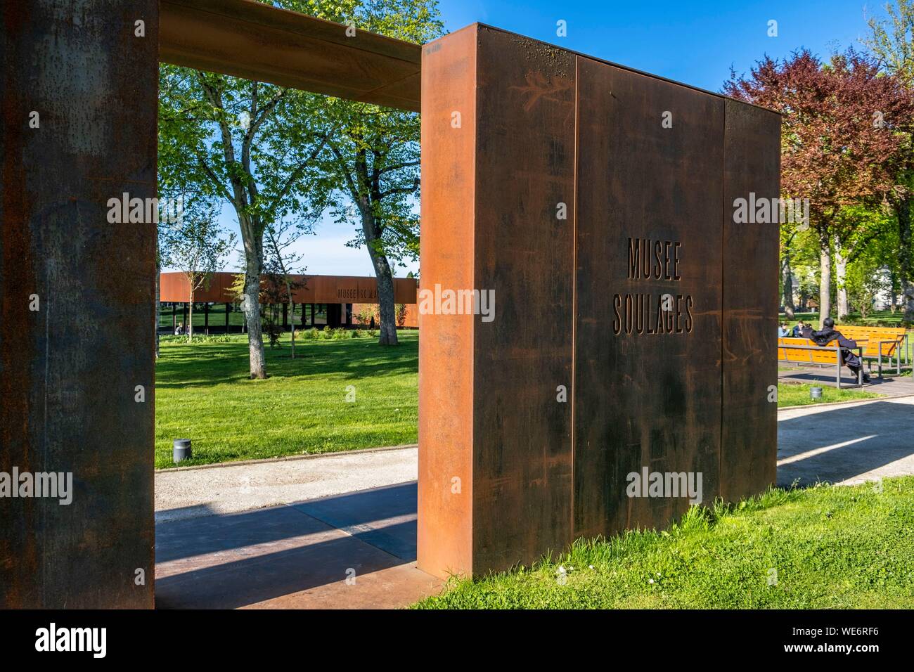 France, Aveyron, Rodez, the Soulages Museum, designed by the Catalan architects RCR associated with Passelac & Roques Stock Photo