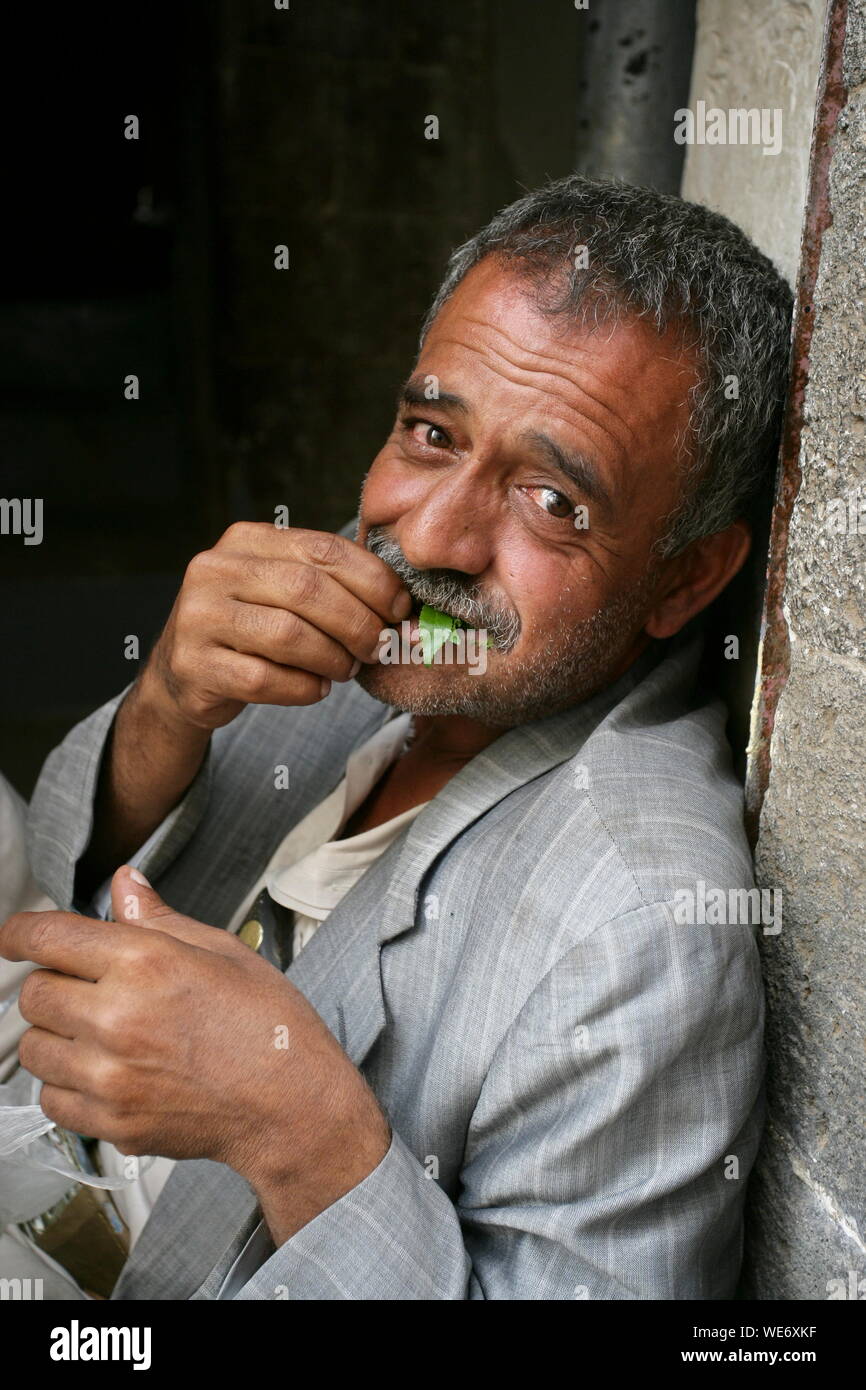 KHAT IN YEMEN Stock Photo