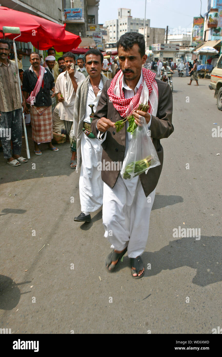 KHAT IN YEMEN Stock Photo