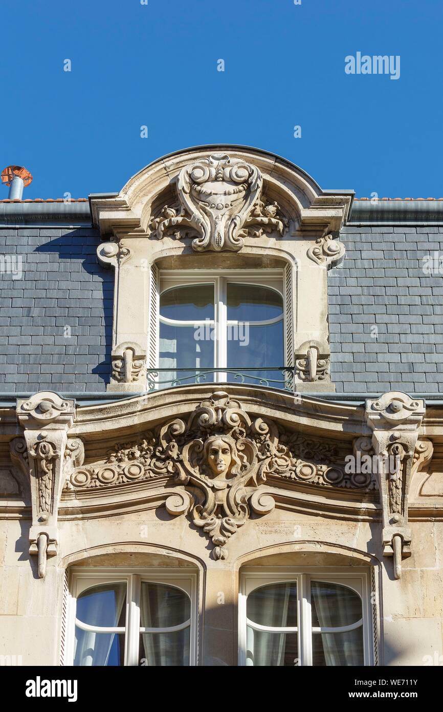 France, Meurthe et Moselle, Nancy, Art Nouveau facade in Begonias street Stock Photo