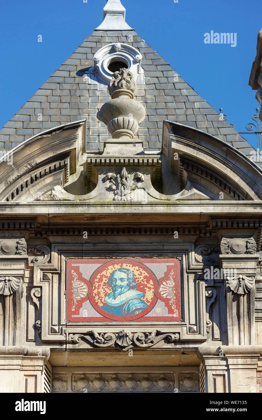 France, Meurthe et Moselle, Nancy, Art Nouveau facade in Victor Hugo street Stock Photo