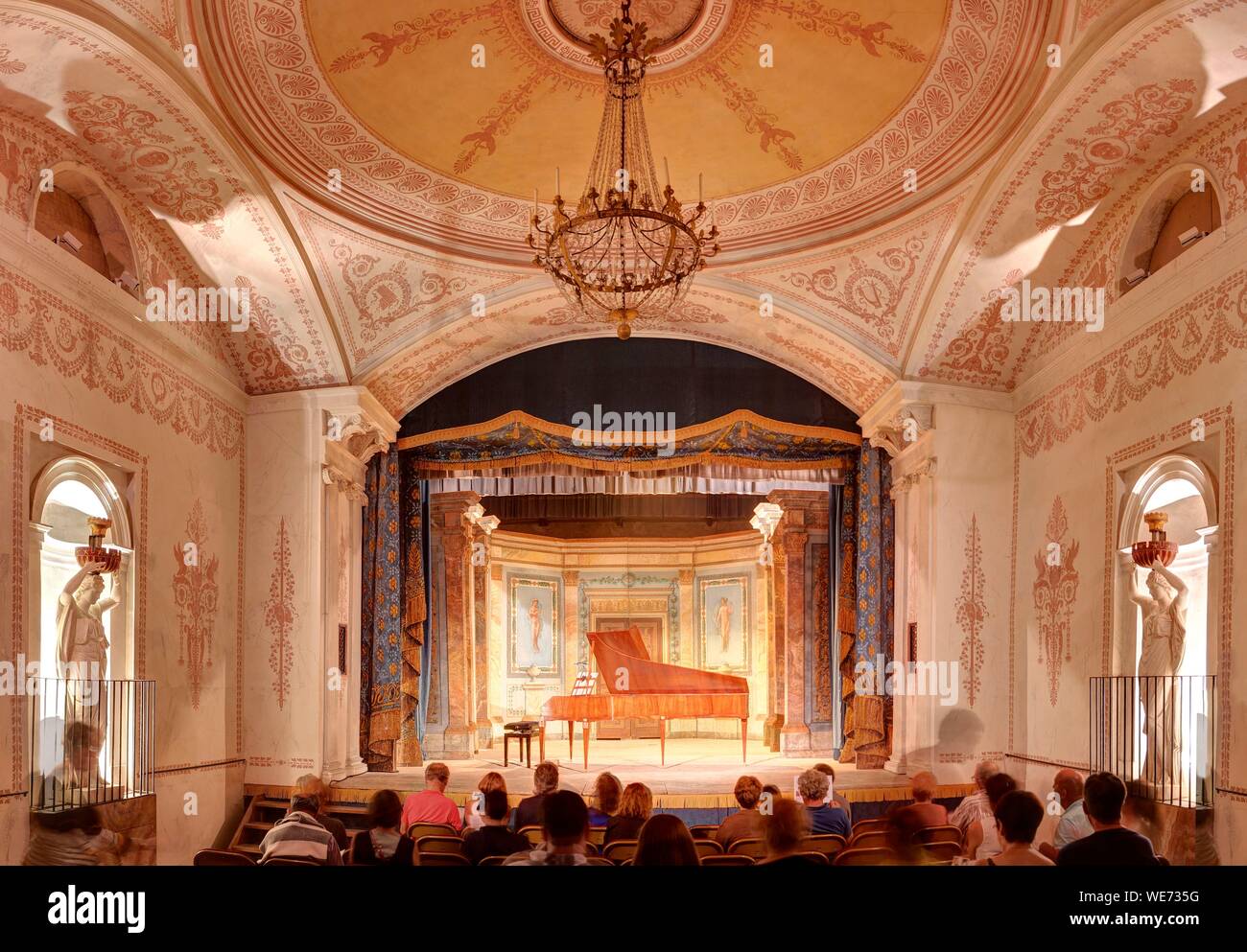 France, Indre, Berry, Loire Castles, Chateau de Valencay, the theater Stock Photo
