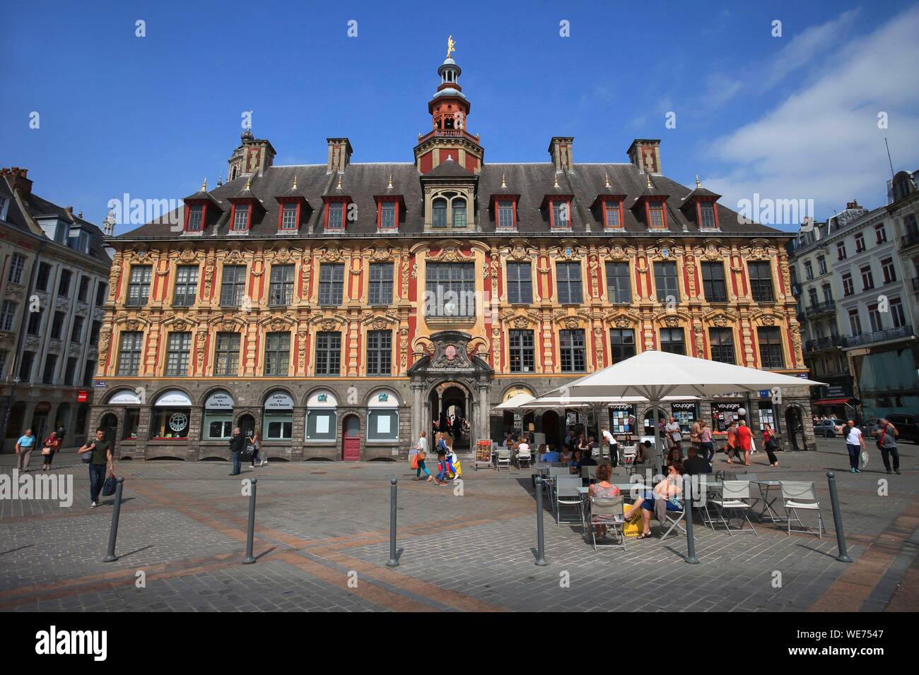 France, Nord, Lille, The Old Stock Exchange of Lille, located between the Grand'Place and the Place du Theâtre, It was classified as a historical monument in 1921 Stock Photo