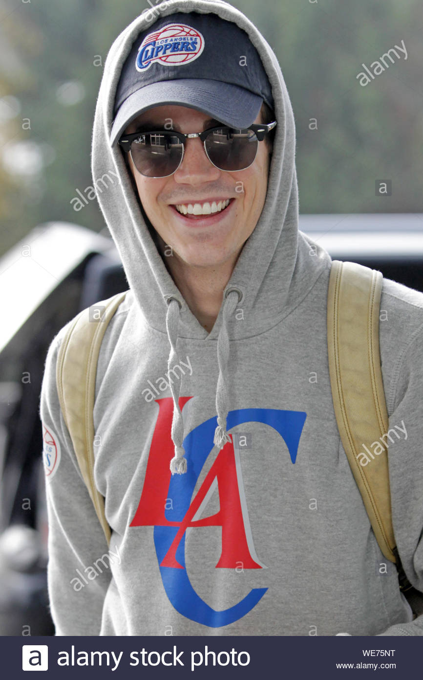 Vancouver, BC - After spending a few days shooting scenes on the hit TV  Show Arrow, Grant Gustin gets ready to head home. SHOT ON 10/24/2013.  AKM-GSI October 31, 2013 Stock Photo - Alamy