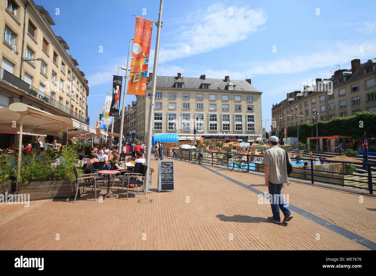 France, Somme, Amiens, Place Gambetta in Amiens Stock Photo