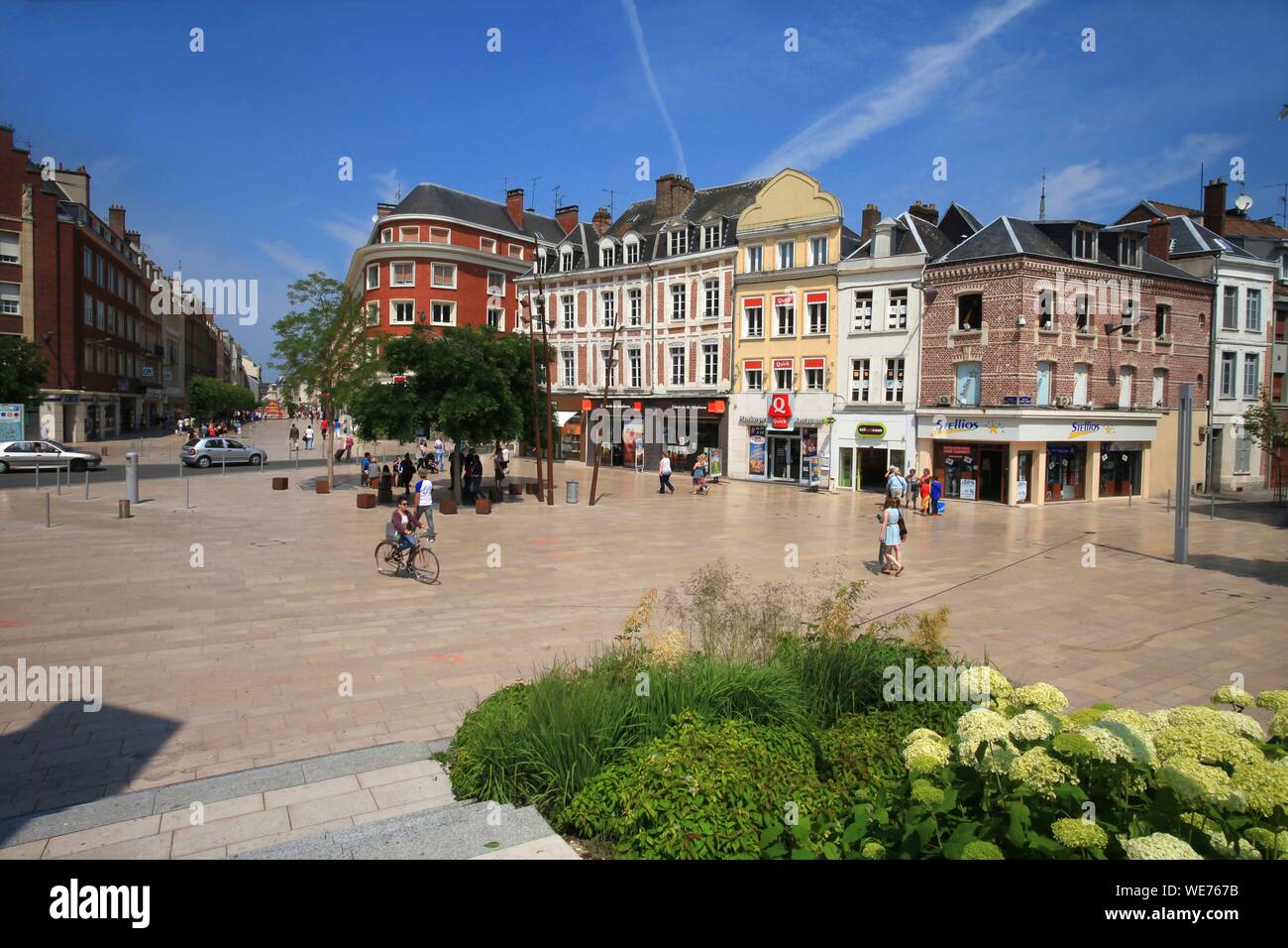 France, Somme, Amiens, Place Rene Goblet in Amiens Stock Photo