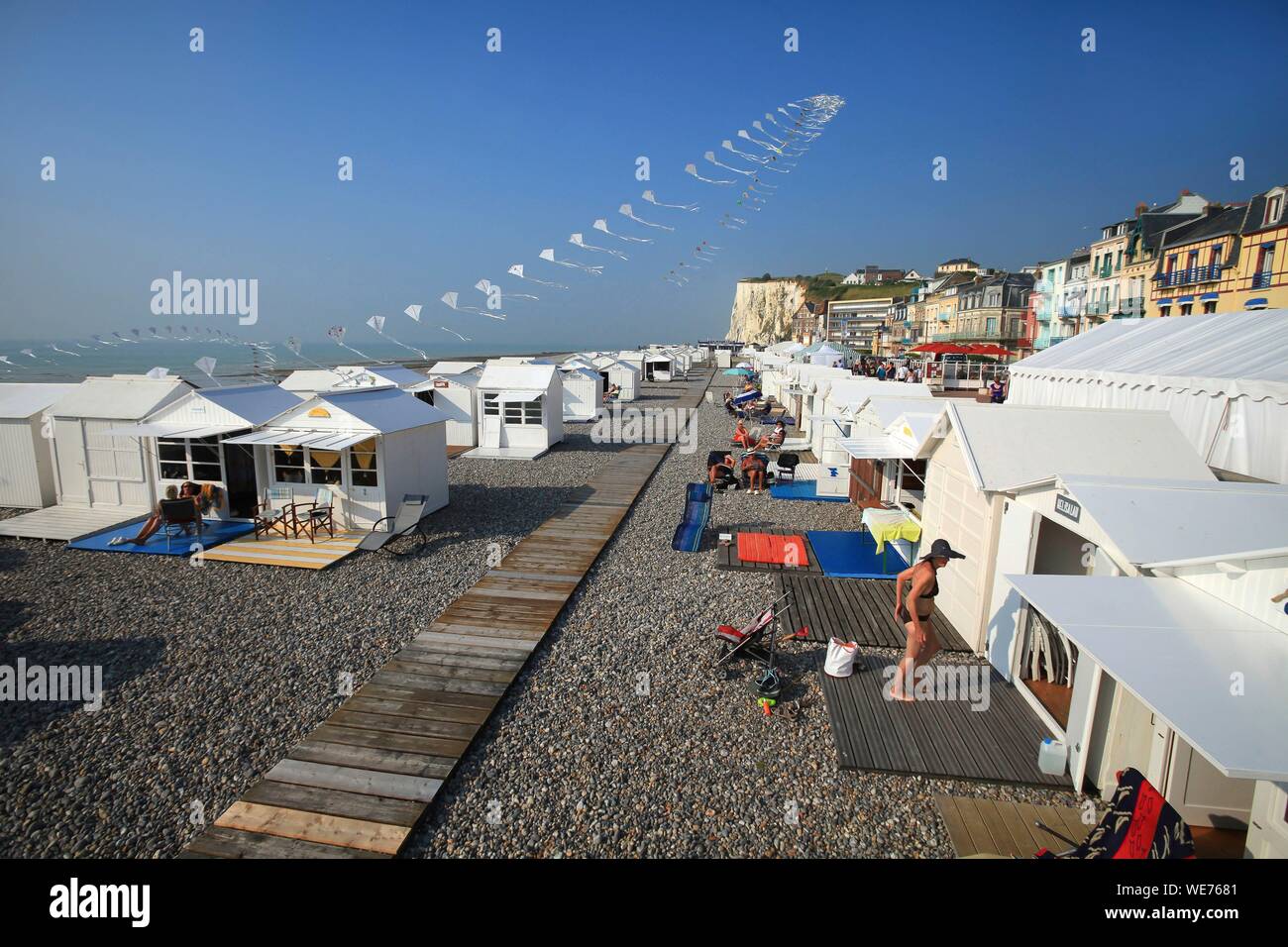 France, Somme, Mers les Bains, the beach in Mers les Bains Stock Photo