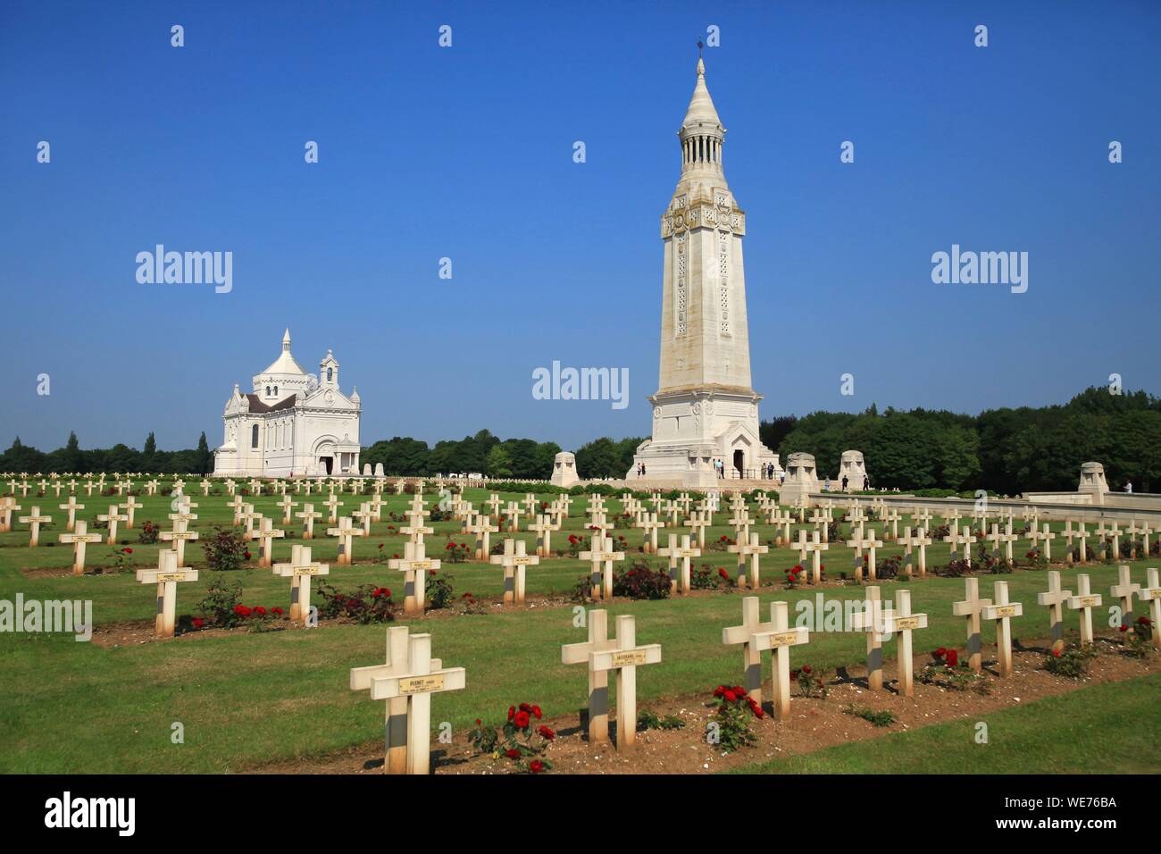 France, Pas de Calais, Ablain Saint Nazaire, the national necropolis of Notre Dame de Lorette Stock Photo