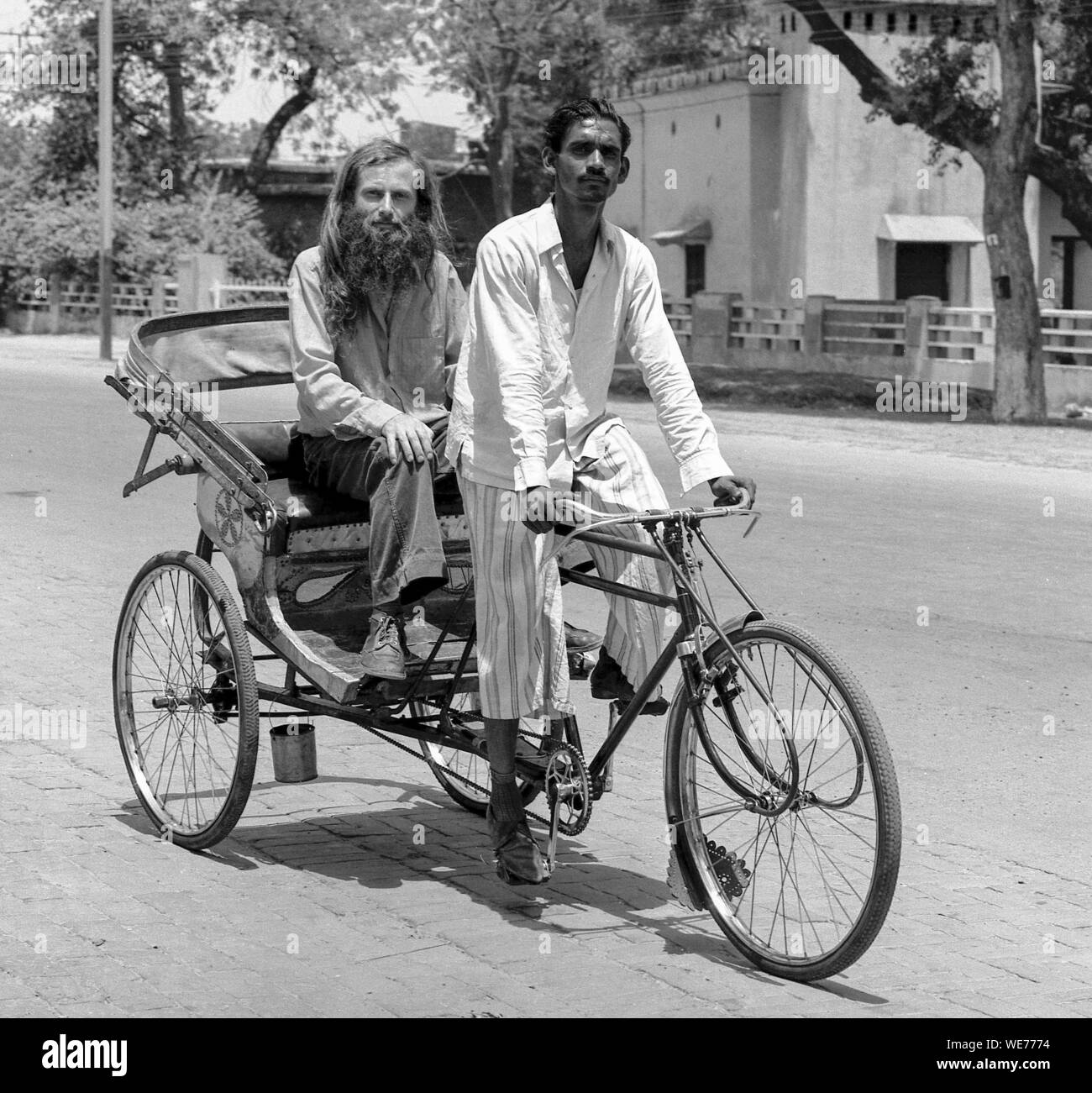 Pedal Rickshaw Agra, India c.1974 Stock Photo - Alamy