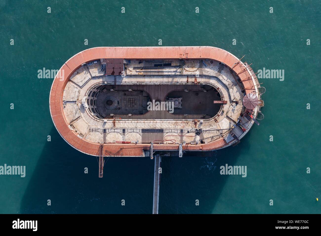 France Charente Maritime Fort Boyard Aerial View Stock Photo Alamy