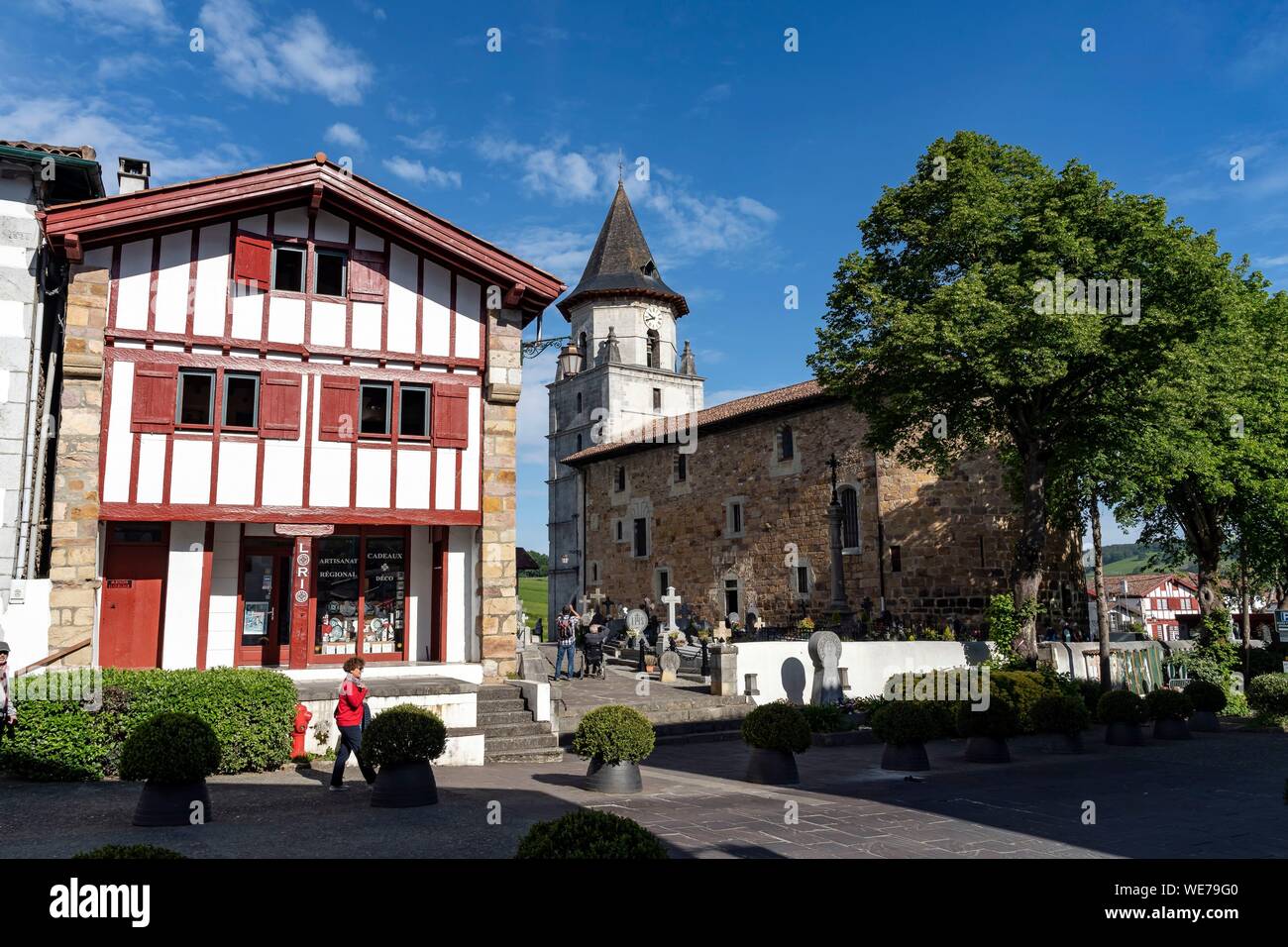 France, Pyrenees Atlantiques, Ainhoa, awarded the Most Beautiful ...
