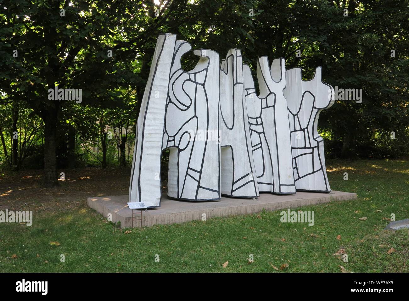 Switzerland, Valais Canton, City of Martigny, Foundation Pierre Giannada, the park where a permanent exhibition of modern sculptures is open freely to the public Stock Photo