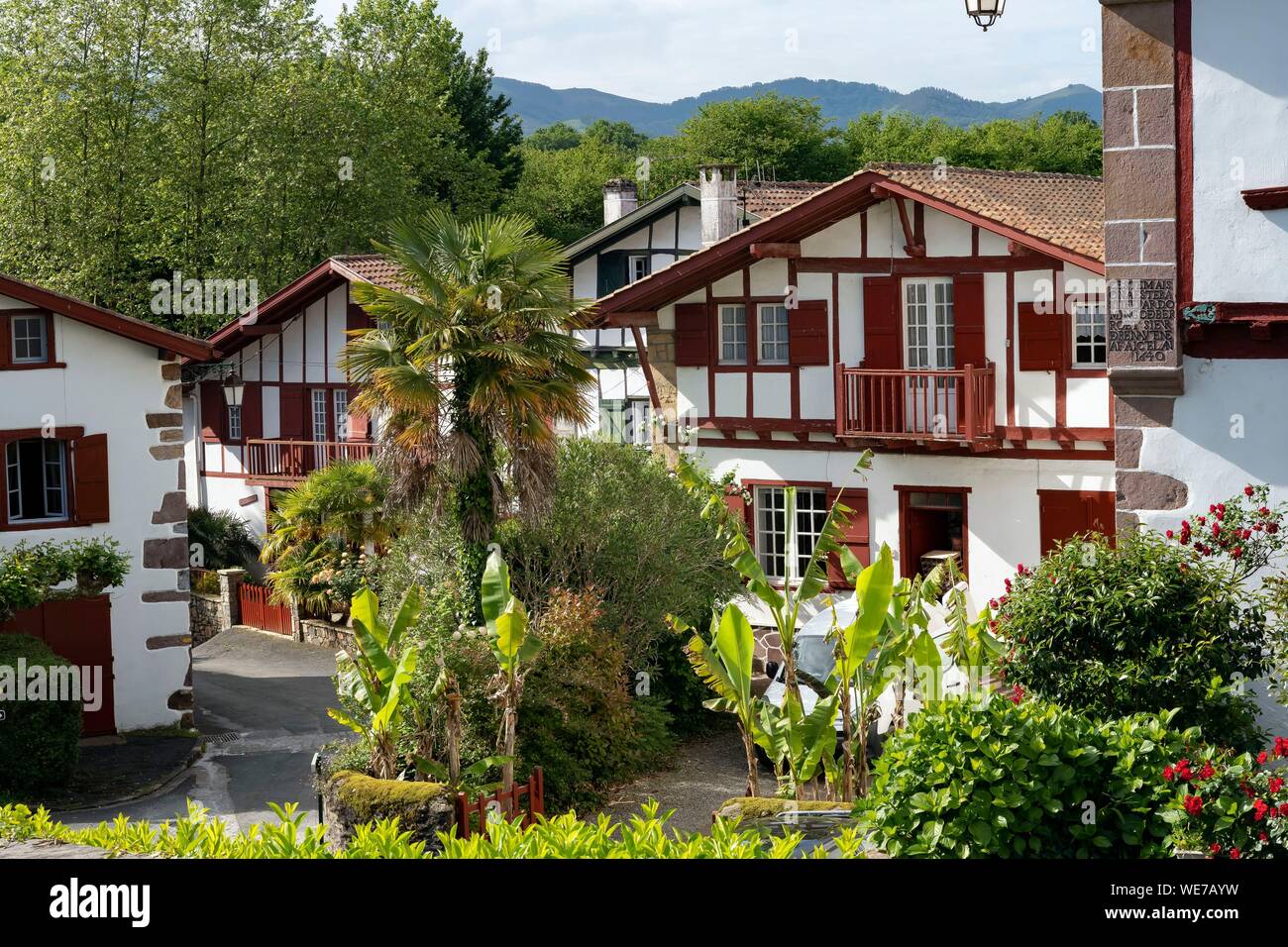 France, Pyrenees Atlantiques, Ainhoa, awarded the Most Beautiful ...