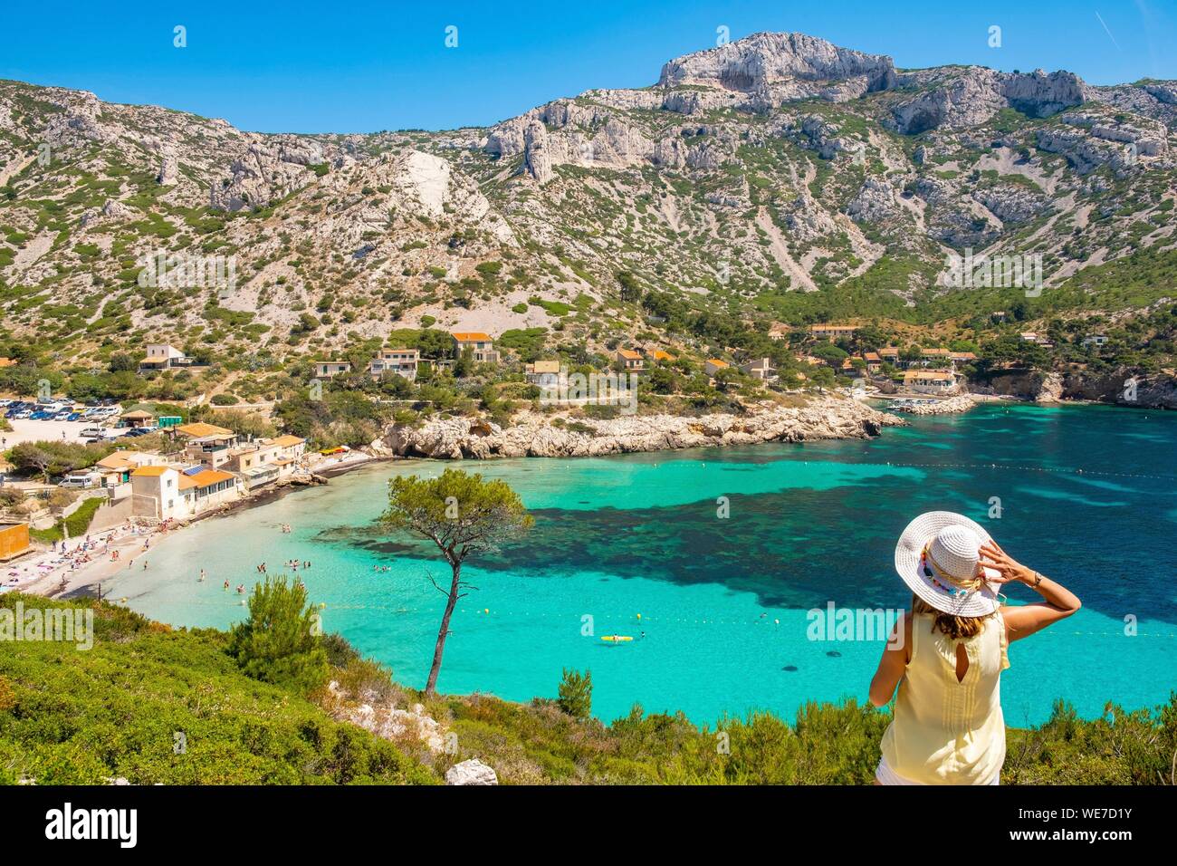 France, Bouches du Rhone, National Park of Calanques, Marseille, the calanque of Sormiou Stock Photo