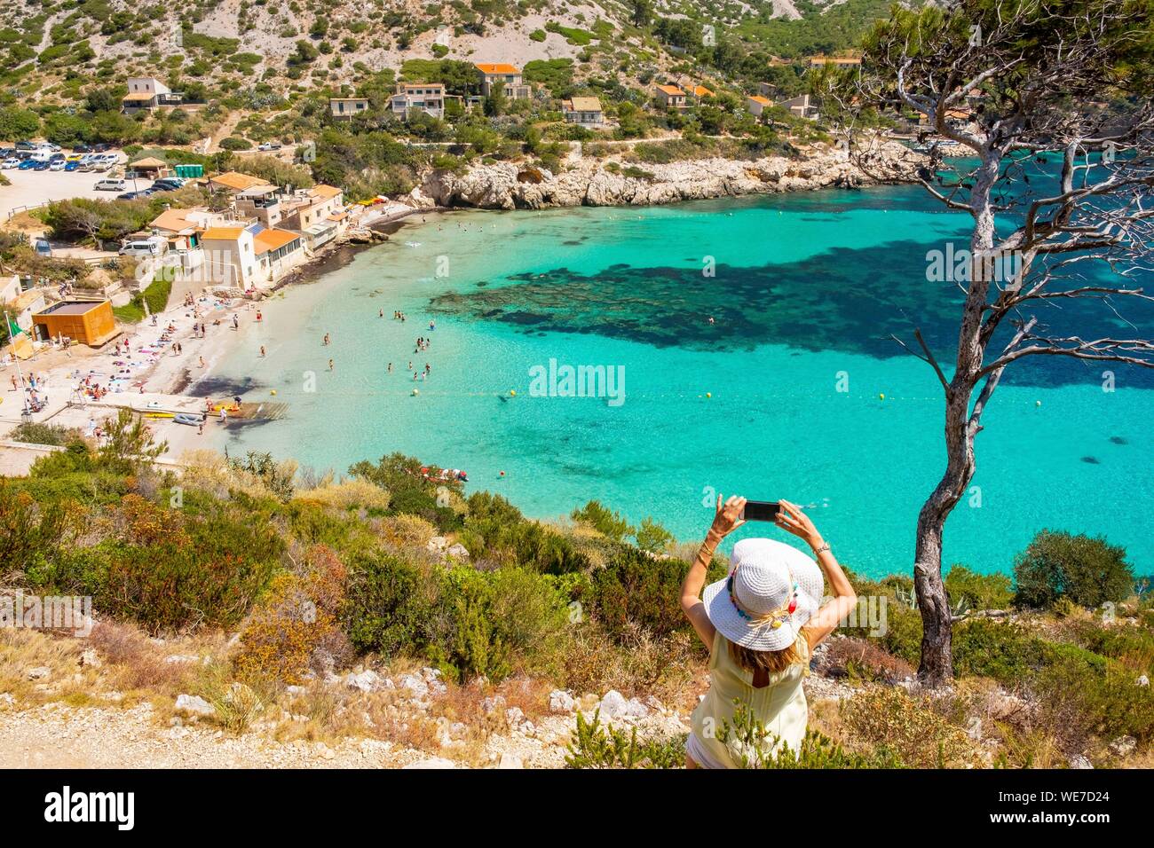 France, Bouches du Rhone, National Park of Calanques, Marseille, the calanque of Sormiou Stock Photo