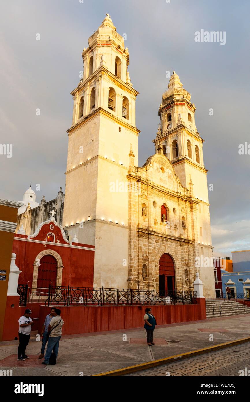 Mexico, Campeche state, Campeche, fortified city listed as World Heritage by UNESCO, church Stock Photo