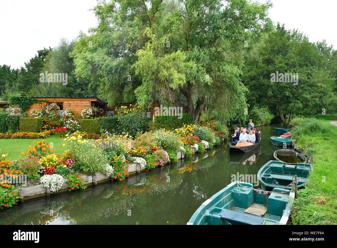 France, Somme, Amiens, the Hortillonnages are old marshes filled to
