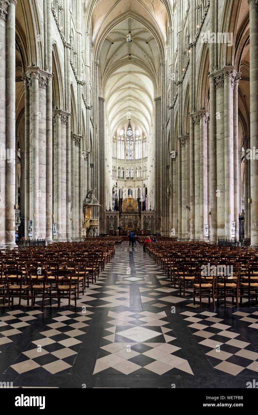 France, Somme, Amiens, Notre-Dame cathedral, jewel of the Gothic art,  listed as World Heritage by UNESCO Stock Photo - Alamy