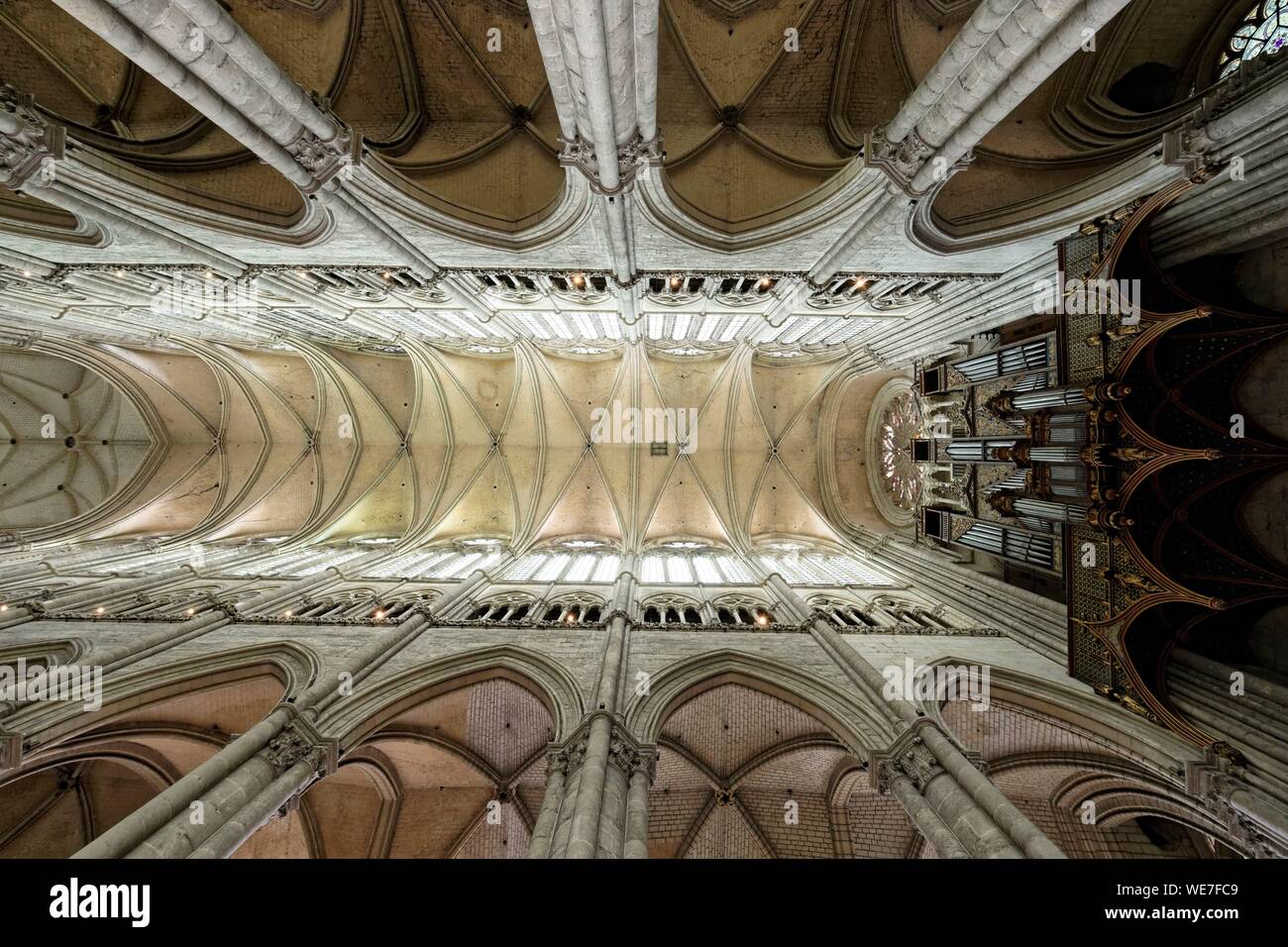 France, Somme, Amiens, Notre-Dame cathedral, jewel of the Gothic art, listed as World Heritage by UNESCO Stock Photo