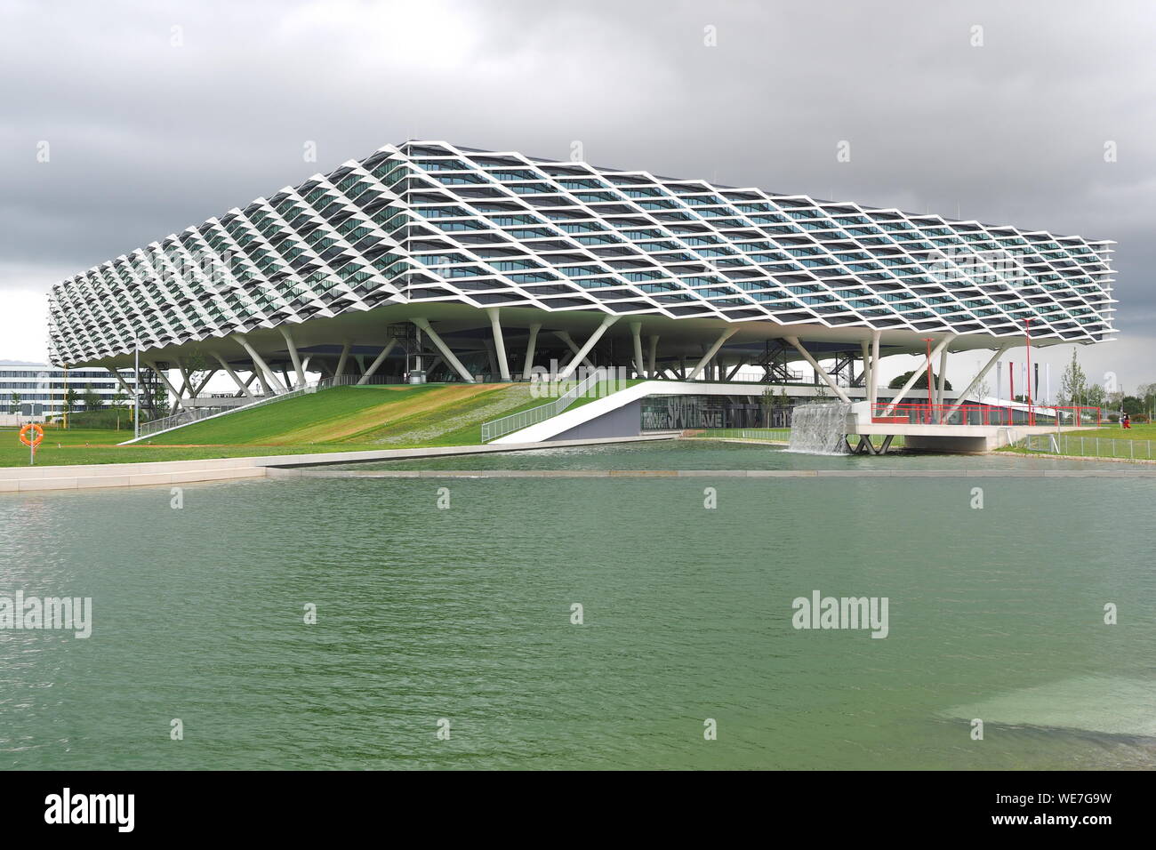 Herzogenaurach, Germany - August 19, 2019: Building called Arena, the ...