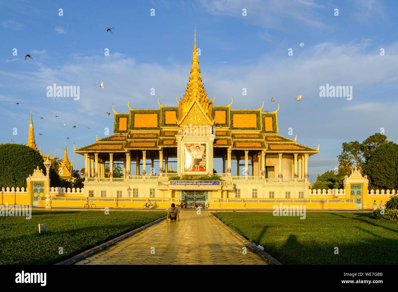 Cambodia, Phnom Penh, the Royal Palace, residence of the King of Cambodia, built in 1860 Stock Photo