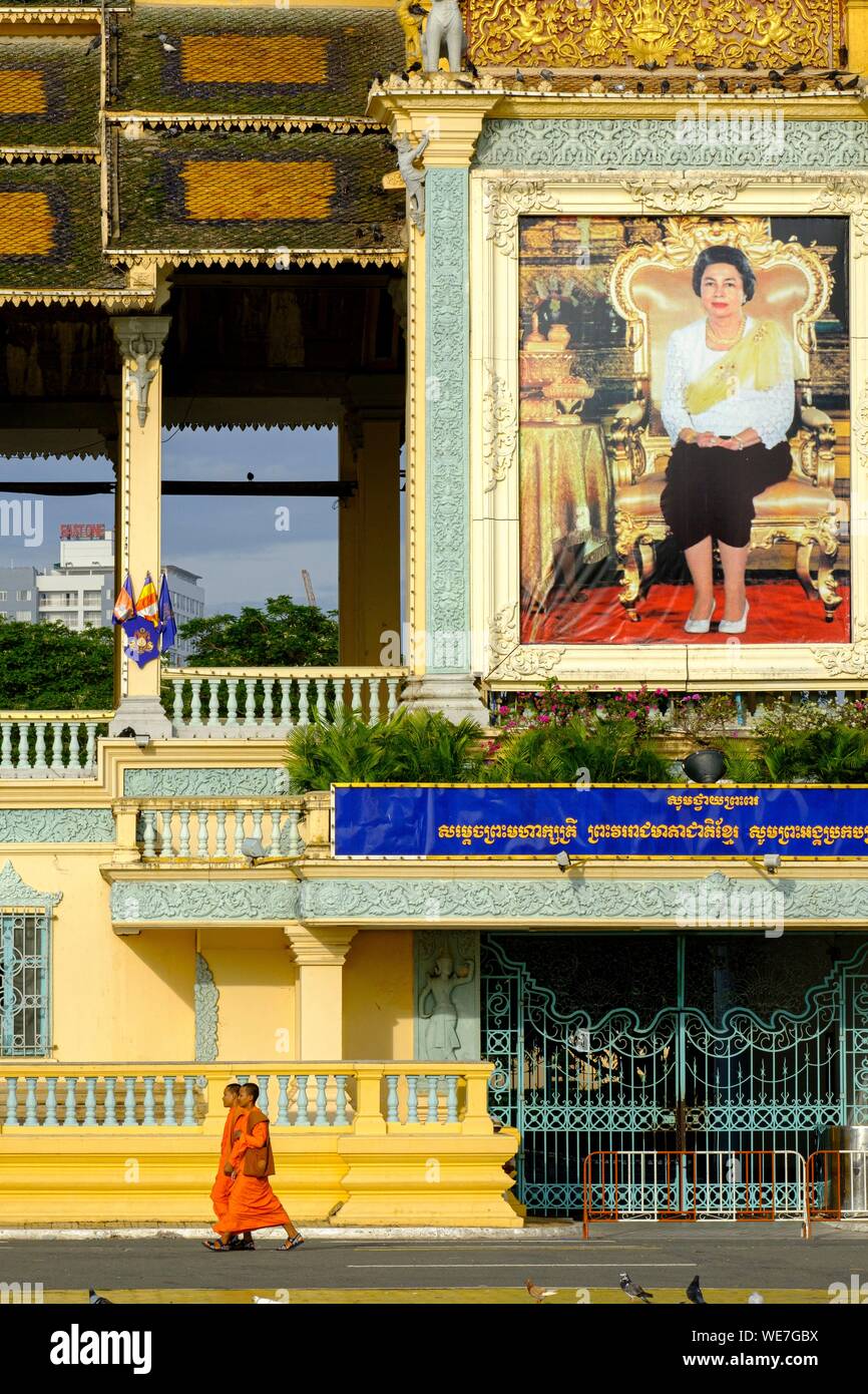 Cambodia, Phnom Penh, the Royal Palace, residence of the King of Cambodia, built in 1860 Stock Photo