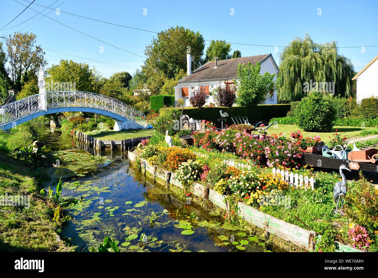 France, Somme, Amiens, the Hortillonnages are old marshes filled to