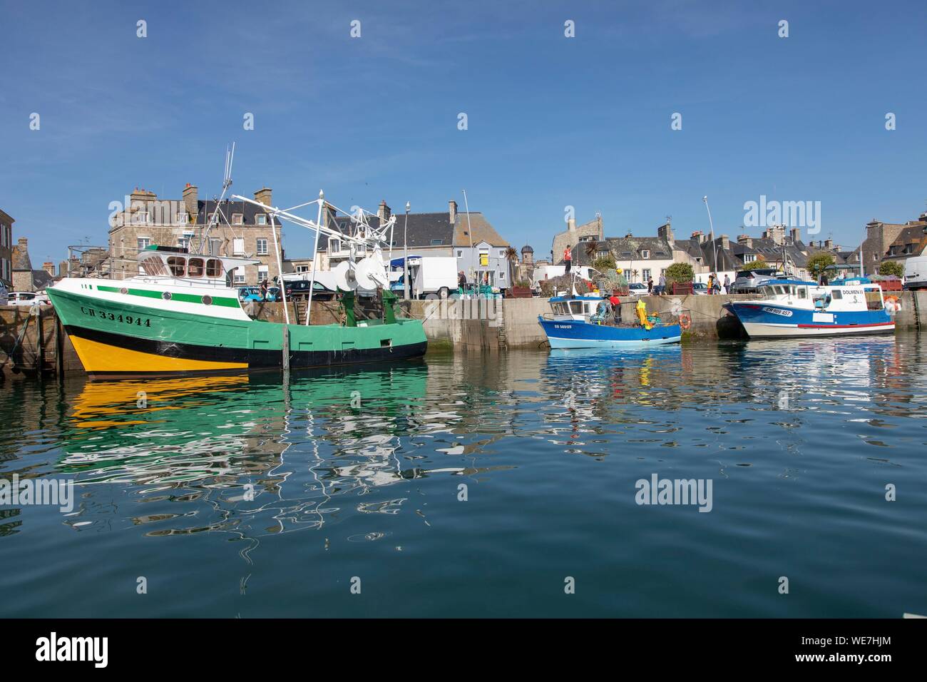 France, Manche, Saint Vaast la Hougue, the port Stock Photo - Alamy