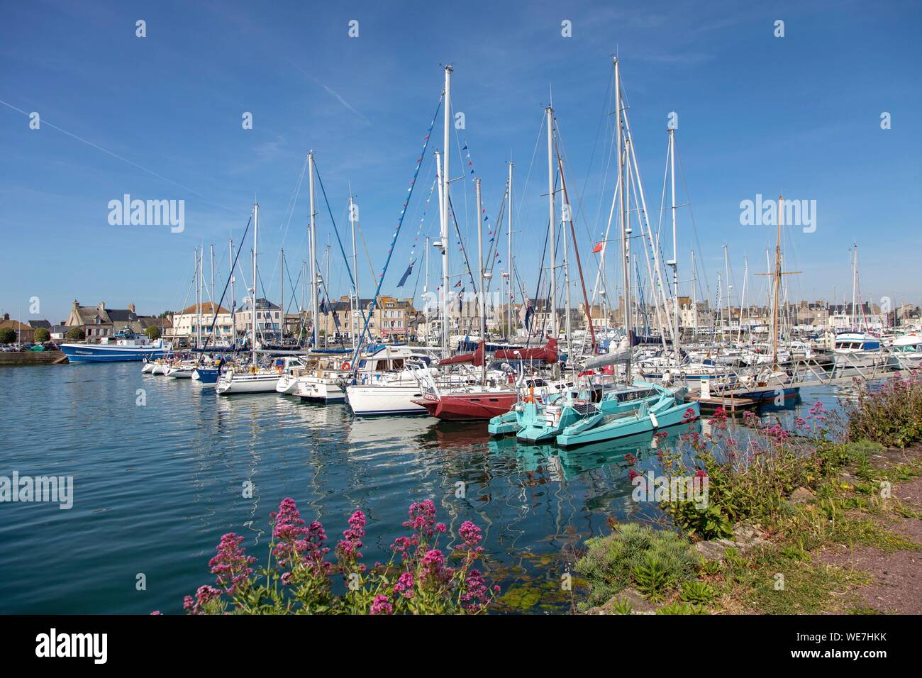 France, Manche, Saint Vaast la Hougue, the port Stock Photo - Alamy