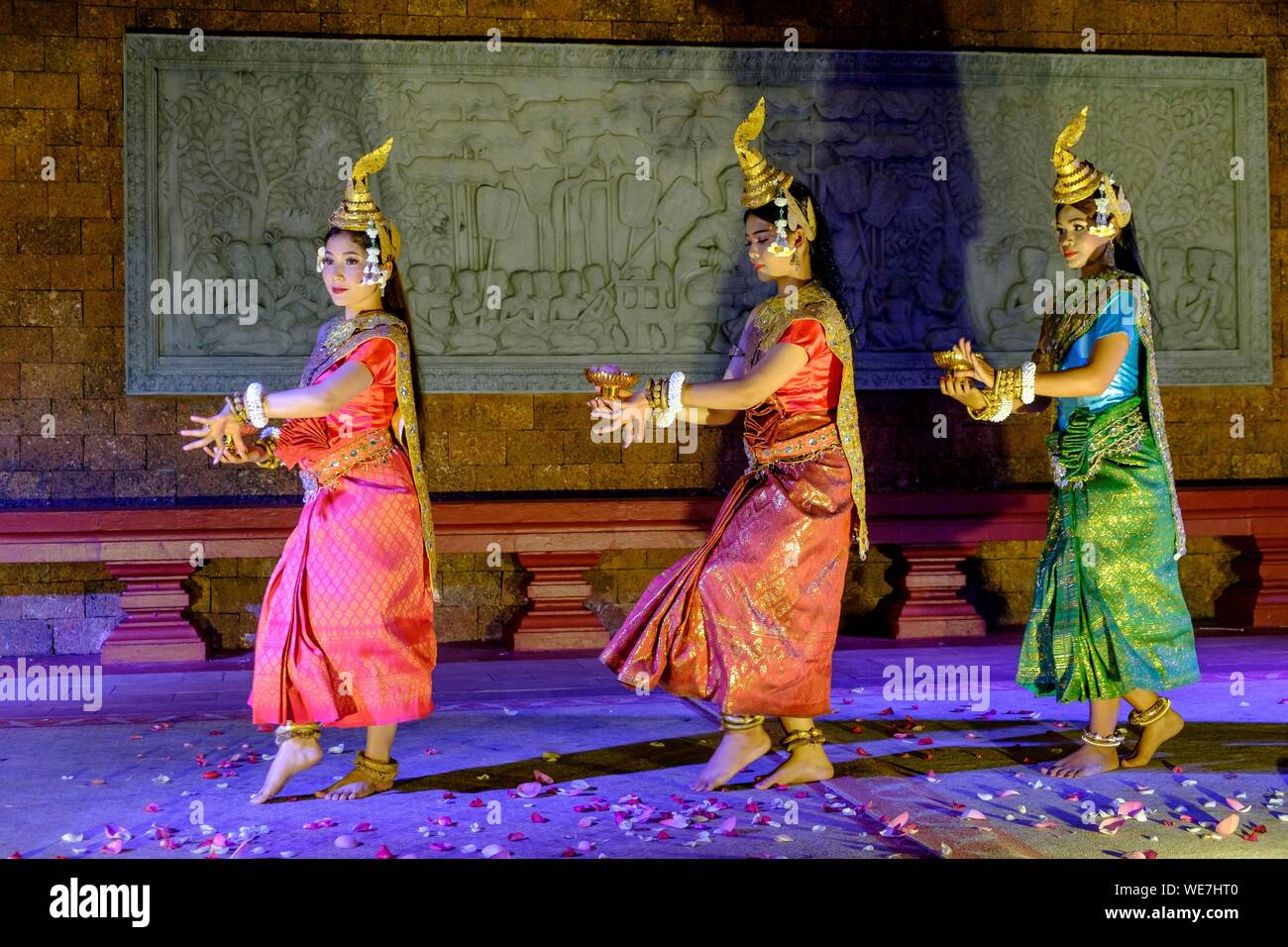 Cambodia, Siem Reap, classic khmer dance Stock Photo