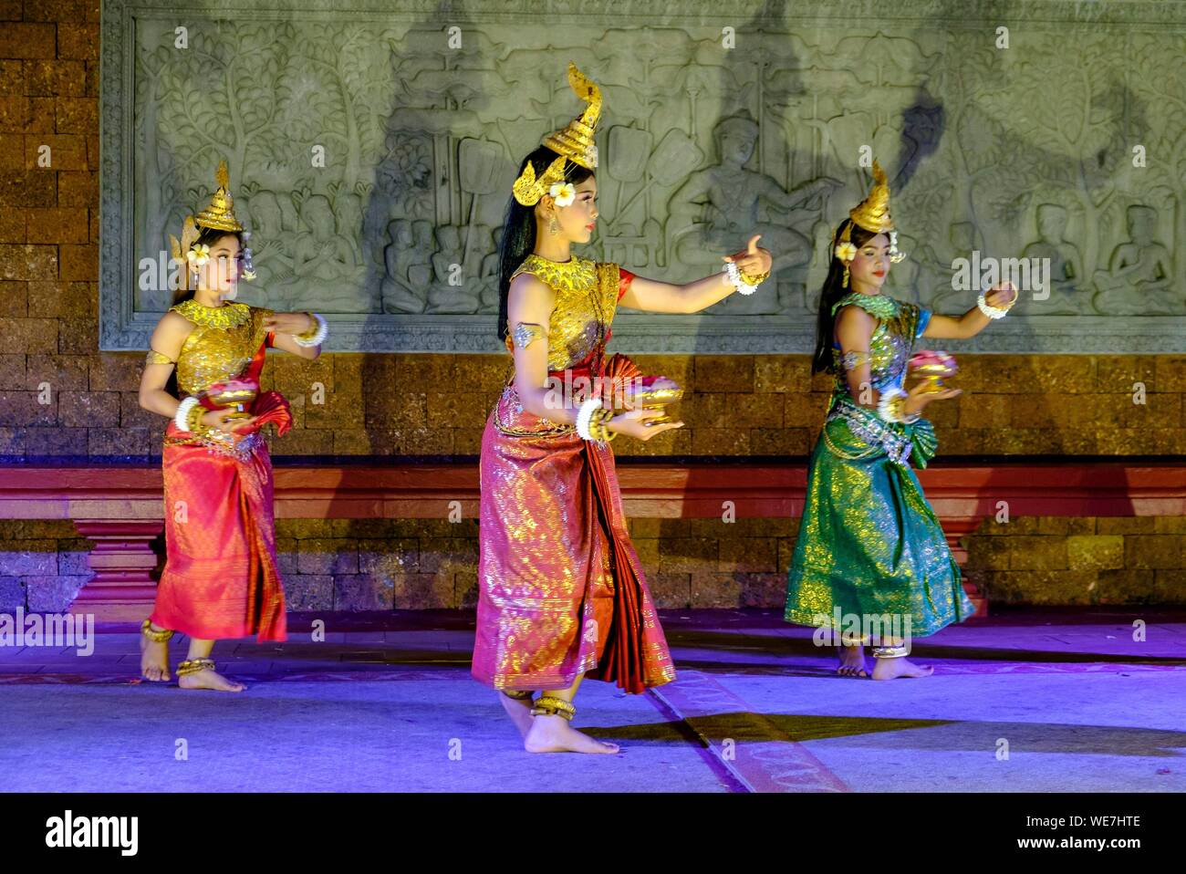 Cambodia, Siem Reap, classic khmer dance Stock Photo