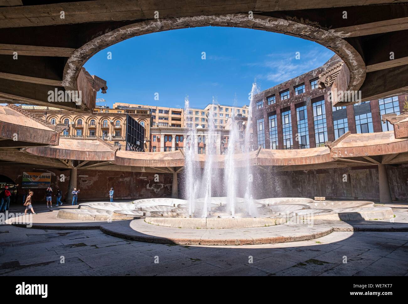 Armenia, Yerevan, fountain of Republic Square metro station Stock Photo