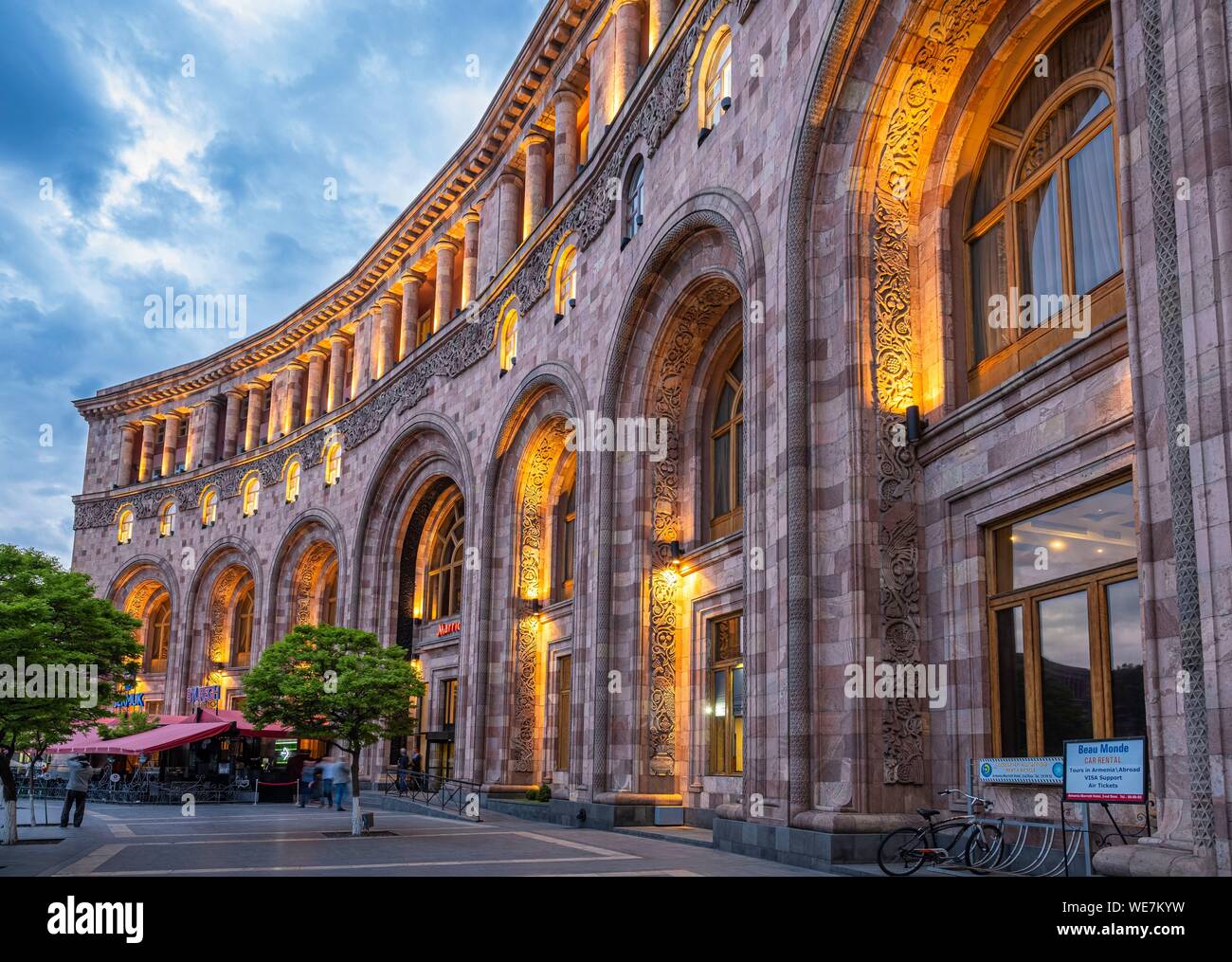 Armenia, Yerevan, Republic square, Marriott Armenia luxury hotel Stock