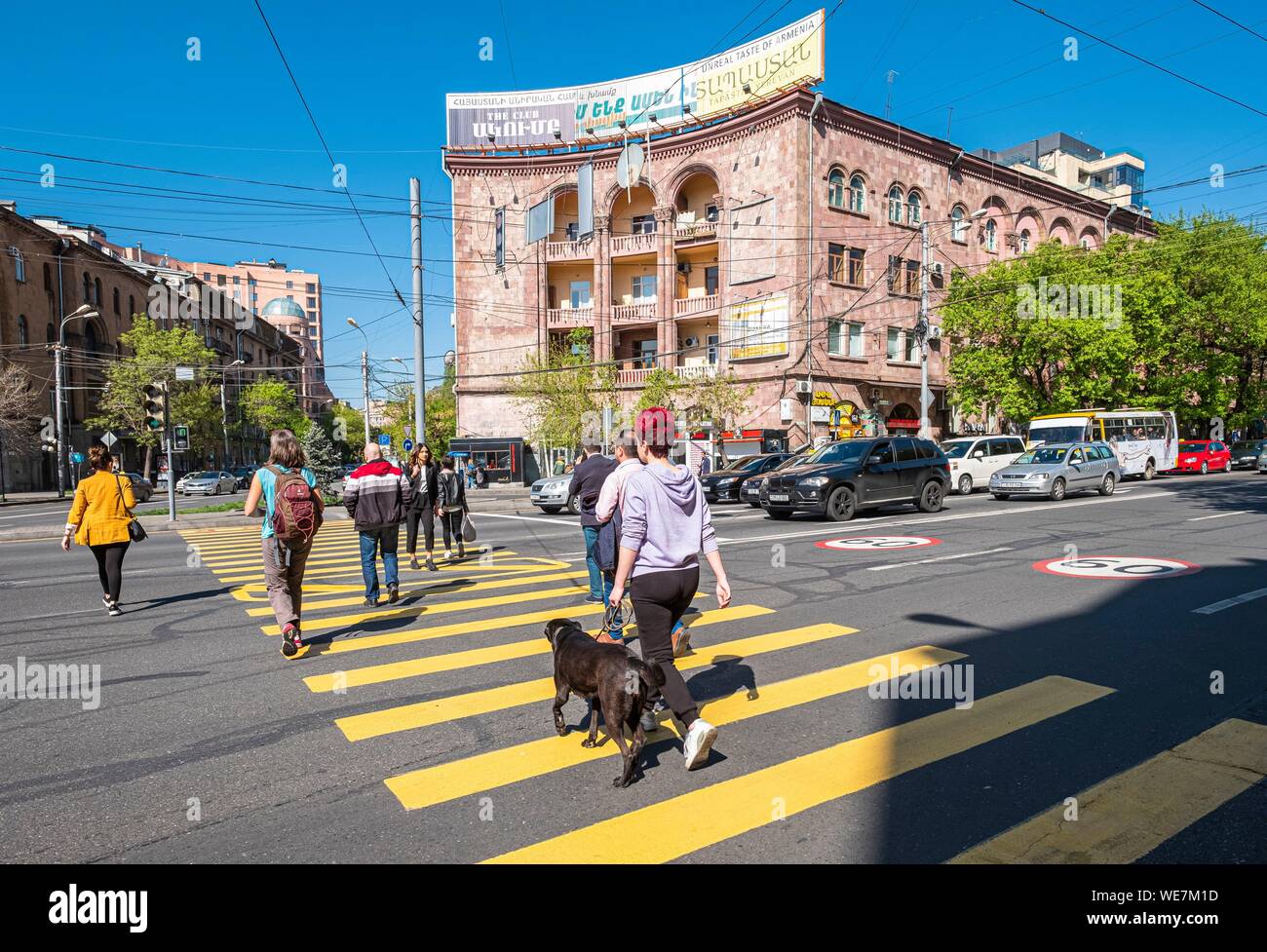 Armenia, Yerevan, Marshal Baghramyan street Stock Photo