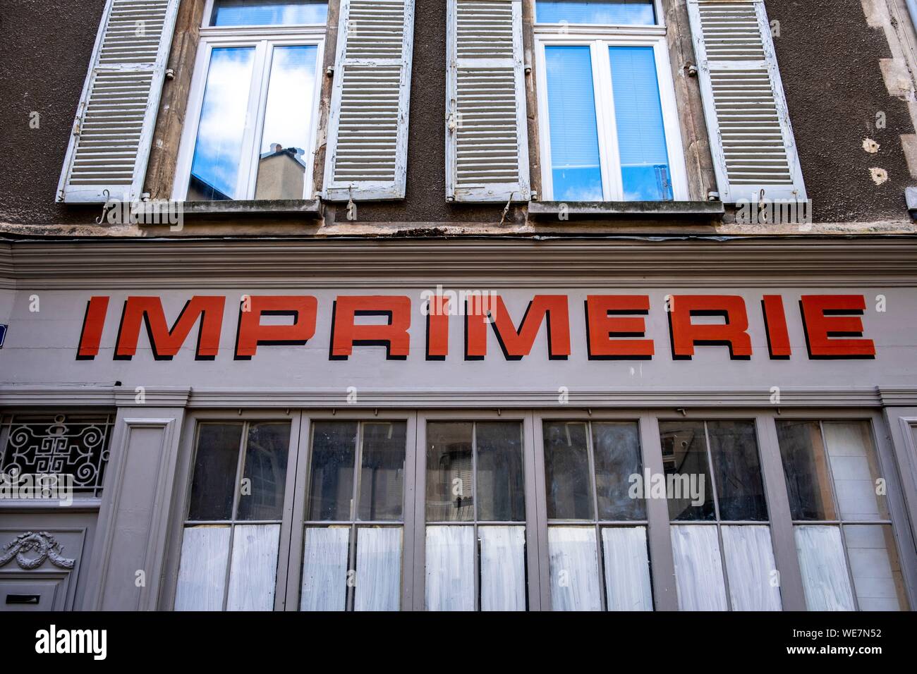 France, Aveyron, Rodez, printing house Stock Photo