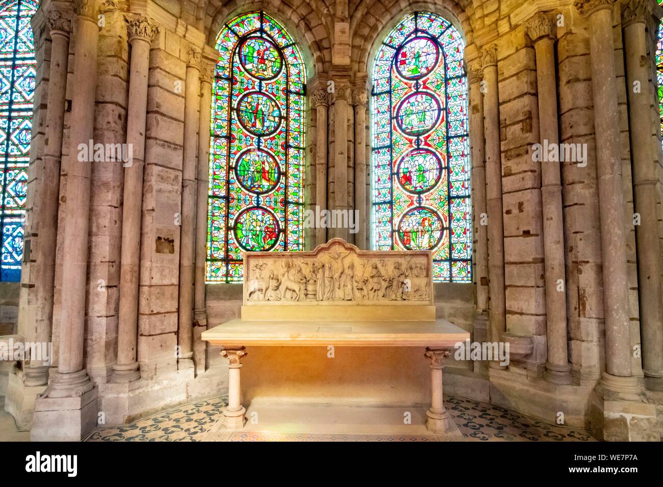 France, Seine Saint Denis, Saint Denis, the cathedral basilica Stock Photo
