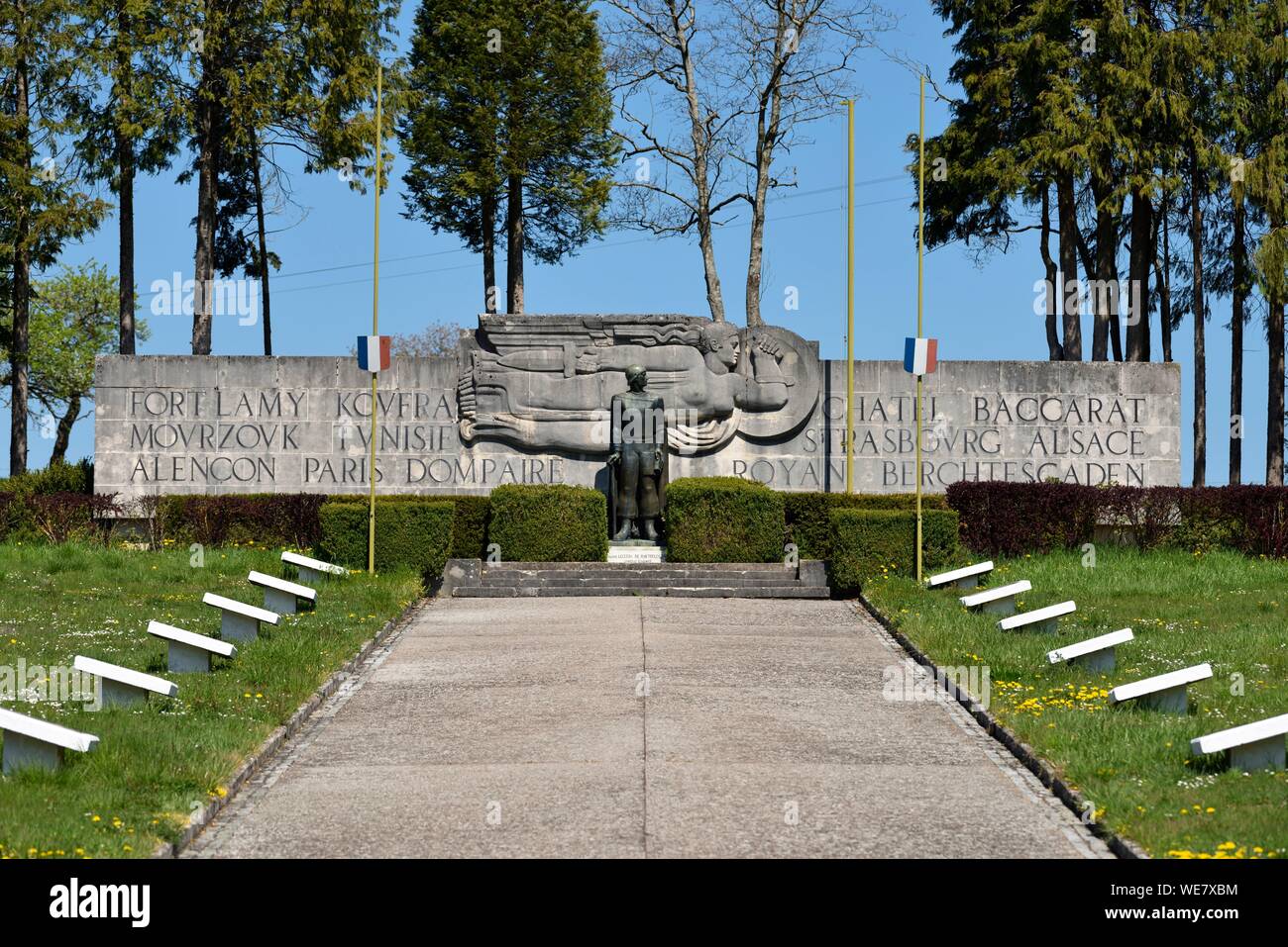 France, Vosges, Dompaire, memorial of the battle of tanks of the 2nd Db ...